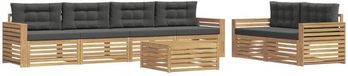 vidaXL Ensemble de canapés d'extérieur 7 pièces blanc et anthracite