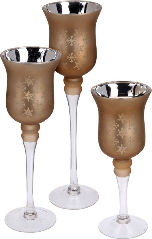 Home & Styling Set van 3 luxe kandelaren