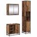 vidaXL - Badkamermeubel - Set - 3 - st - Oud - Hout - 65 - x - 33 - x - 60 - cm - Bewerkt - hout