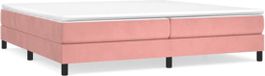 vidaXL Boxspring bed fluweel roze 200x200 cm