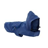 Record Honden regenjas met verstelbare capuchon. Pocket en opvouwbare hondenjas met klittenbandsluiting. Regenjas voor honden met gat voor de riem | (Blauw, XXL)