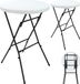 Casaria Statafel – 2 Stuks Ø 72 cm Hoogte 110cm Inklapbaar - Wit