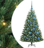vidaXL Sapin de Noël artificiel pliable Vert 120 cm PVC et Métal