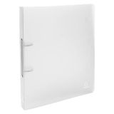 Exacompta - Doos met 5 doorzichtige PP ringbanden met zachte omslag CHROMALINE - 2 ronde ringen diameter 30 mm - 40 mm rug - Afmetingen: 32x26,8 cm - Formaat A4 Maxi - Kleur : kleurloos