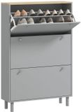 Homcom Klapbare schoenenkast 80x23,5x121cm Spaanplaat Grijs