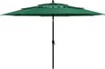 vidaXL - Parasol - 3-laags - met - aluminium - paal - 3,5 - m - groen