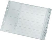 Leitz plastic register, maanden, A4, Jan.-Dec., PP, wit