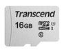 Transcend TS16GUSD300S-AE 16GB microSDHC I, C10, U1 microSD geheugenkaart met adapter