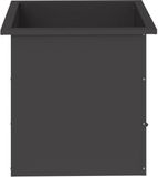 vidaXL Plantenbak met led Zwart 50 x 50 x 48 cm Staal