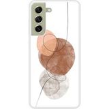 Samsung Beschermende siliconen case compatibel met Galaxy S21 FE One line bruin