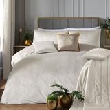 Laurence Llewelyn-Bowen Fluwelen dekbedovertrekset - tweepersoonsbed 200 x 200 cm - ivoorwit