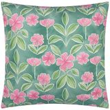 Wylder Nature Viola Printed Omkeerbare Outdoor Kussenhoes - Eend Ei Blauw - 45x45cm