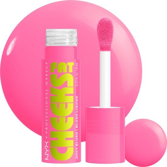 NYX Professional Make Up Fat Cheeks Dragon Fruit Drip Blush - Vloeibare Formule - Blijft tot 12 uur lang zitten - 8ml