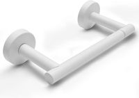 Porte-rouleau de papier toilette sans marque avec design rotatif et flexible pour montage mural - Blanc