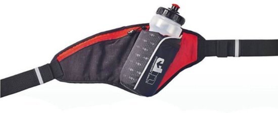 Ultimate Performance Ribble II Hip bottle holster heupband zwart rood