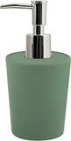 Spirella TAKEO Zeepdispenser – Groen/Zilver Kunststof – Vrijstaand – 7.4 cm Breed