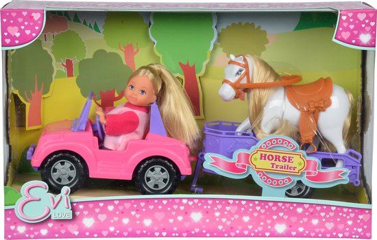Simba Evi Love - Jeep met Paardenaanhanger - Pop