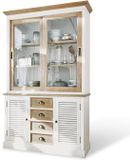 LOBERON Kast Moosehide antiekwit/bruin