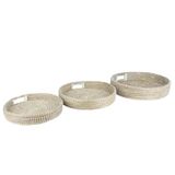 Urban Living NATURAL LIVING Set van 3 Fany schotels van gras