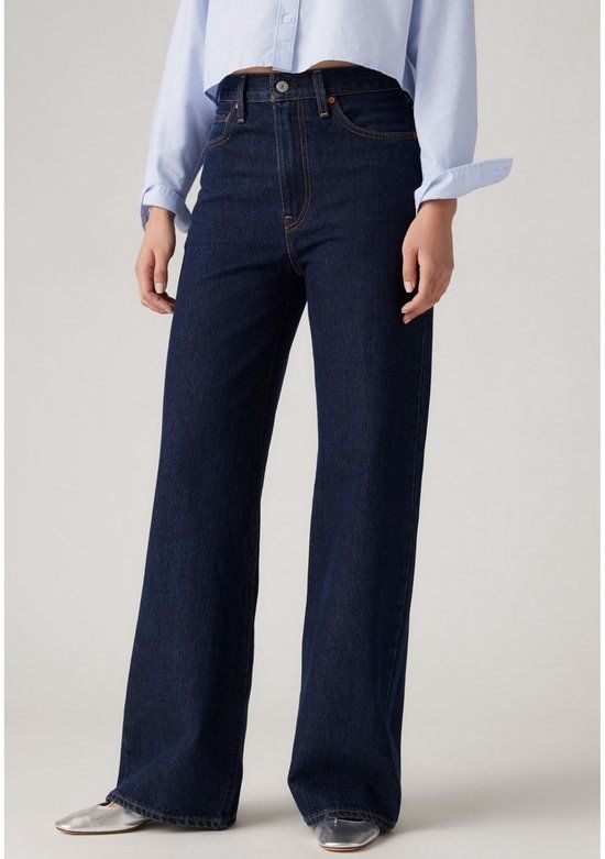 Levi's Ribcage Jeans wijde pijpen Blauw W27 X L32