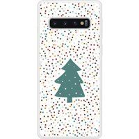 Samsung Galaxy S10 Plus kerstboom siliconen hoesje