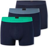 Schiesser 3PACK Trunk Heren Donkerblauw Katoen/Elastaan