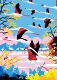 Hachette Puzzle L'Envol des Flamants Roses