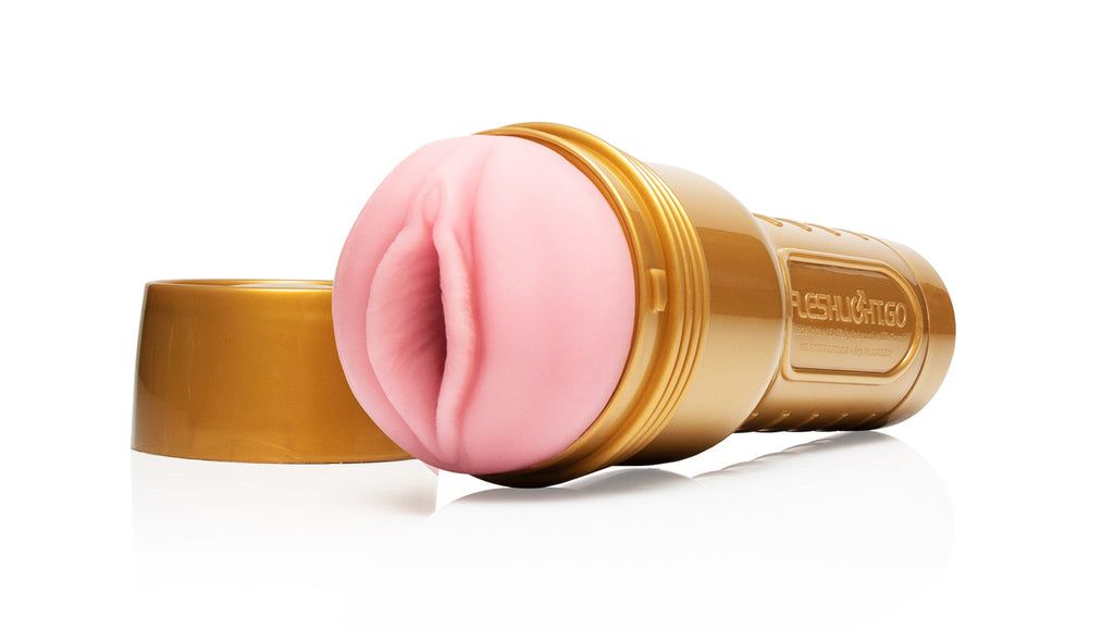 Fleshlight Go Stamina Training Unit Lady - Gold/Pink Silicone Flashlight Masturbator