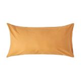 Homescapes Kussensloop 50x90 cm – Mosterdgeel – 100% Egyptisch Perkal Katoen – 200 TC