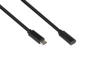 Alcasa 2831-CV005S USB-kabel USB 3.2 Gen 2 (3.1 Gen 2) 0,5 m USB C 10 Gbit/s 100 W Zwart