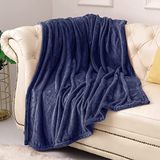KMUSET Fleece Deken Twin Size Navy Lichtgewicht Gooi Deken Super Zachte Gezellige Microfiber Deken Fabriek Winkel