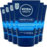 NIVEA Men Face Wash Protect & Care - 6 x 100 ml