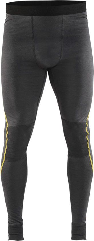 Blåkläder Blaklader Lange onderbroek 100% merino XLIGHT 1844-1734 - Donkergrijs/Geel - L