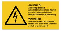 Merkloos Set van 100 Waarschuwingsstickers voor Elektrische Apparaten