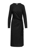 s.Oliver Sprankelende jersey jurk met geknoopt detail - Zwart