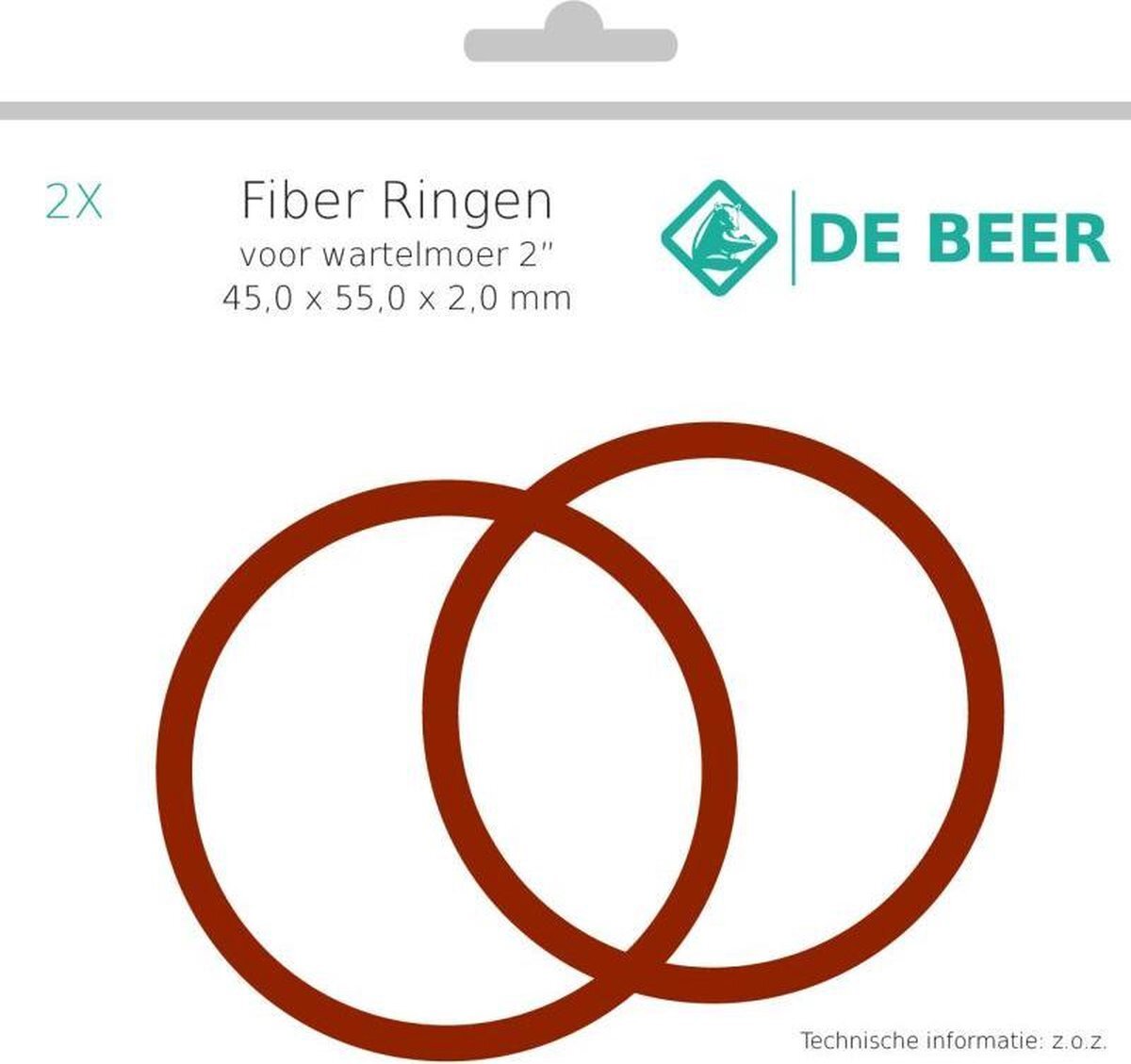 Beer, DE pakkingring 2 45x55x2 mm - 2 stuks