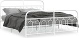 Maison Exclusive - Lit cadre avec tête et pied de lit en métal blanc 183x213 cm