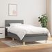 vidaXL Boxspringbed met matras, donkergrijs, 90x190 cm, gestoffeerd