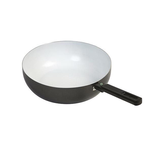 Bo-Camp Wok/roerbakpan - 28 cm - Zwart/Wit