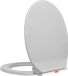 vidaXL Toiletbril soft-close quick-release ovaal lichtgrijs
