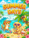 Summer Days Kawaii Coloring Book