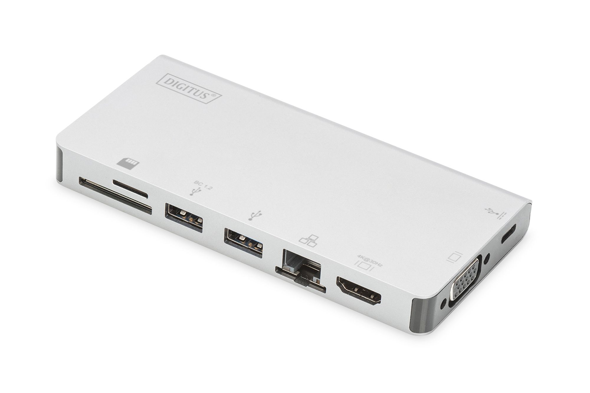 Digitus DA-70866 USB 3.2 Gen 2 (3.1 Gen 2) Type-C Docking Station - Zilver