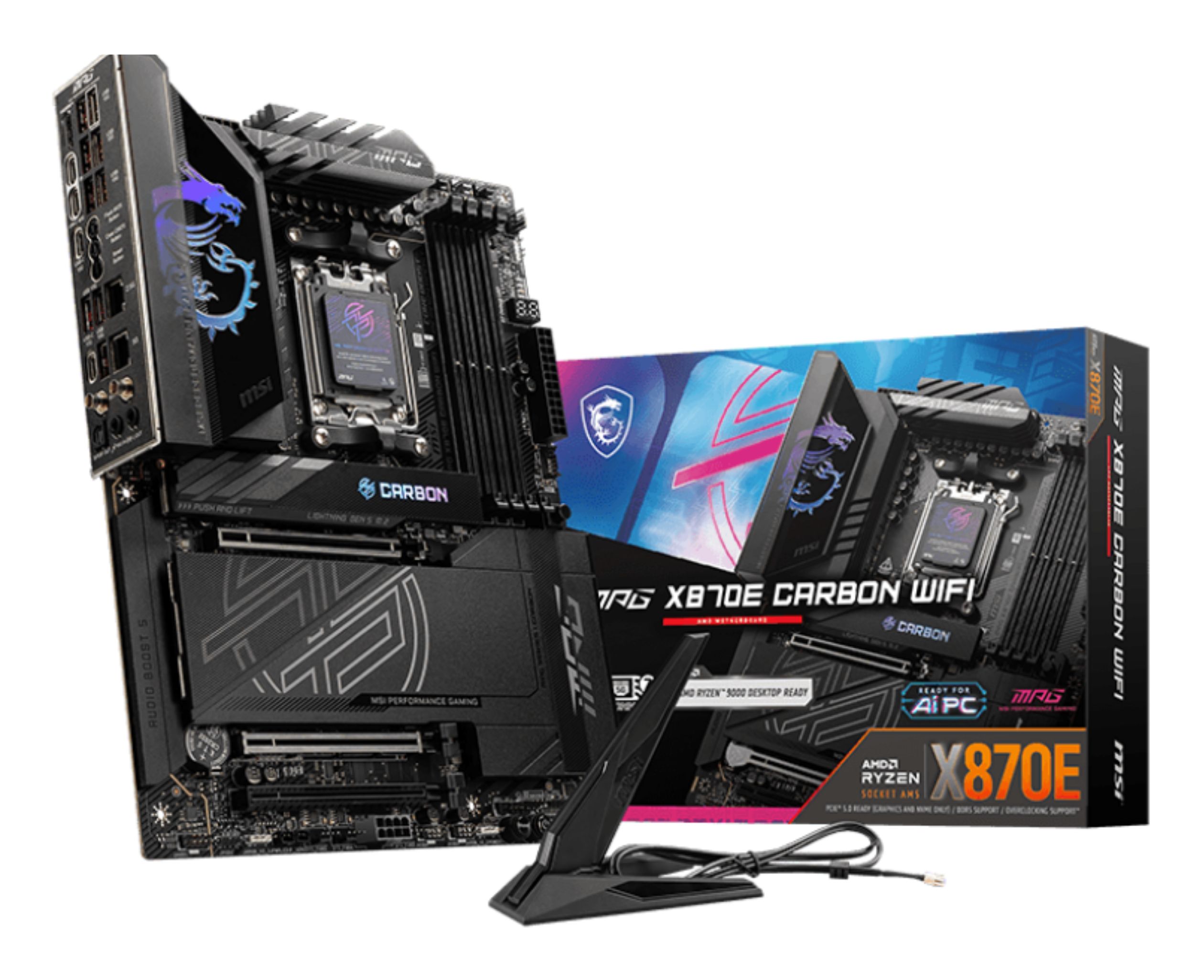 MSI MPG X870E CARBON WIFI - Moederbord - Socket AM5 - ATX