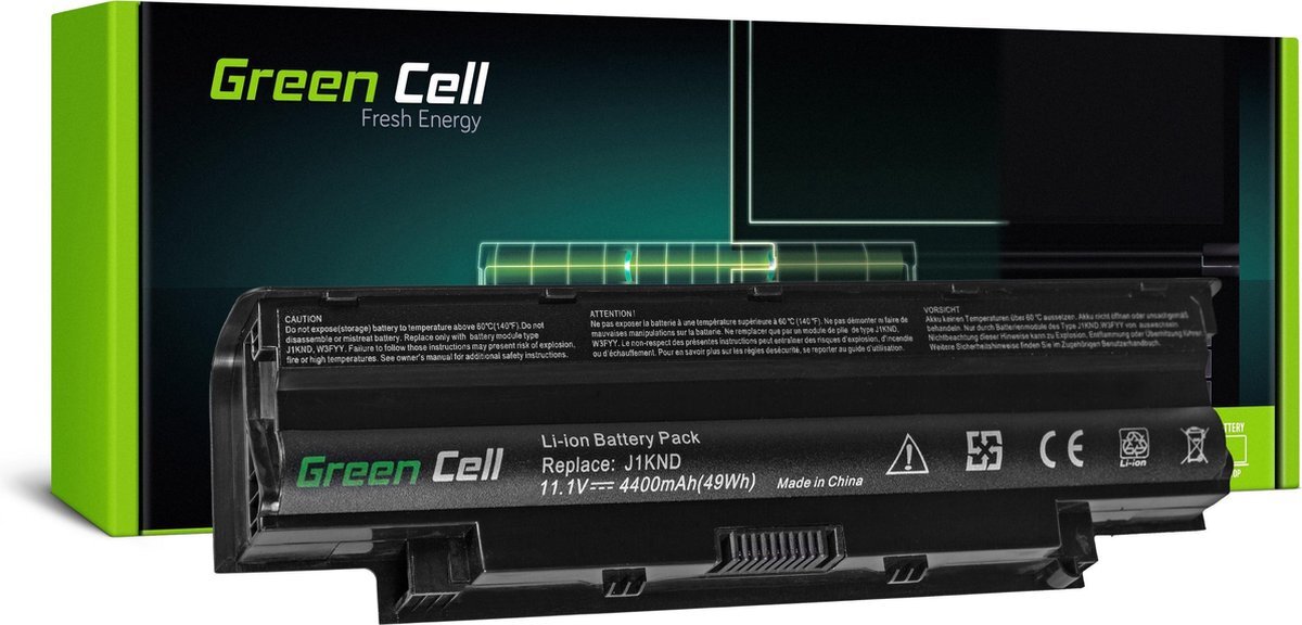 Dell GREEN CELL Batterij voor Inspiron N3010 N4010 N5010 13R 14R 15R J1 / 11,1V 4400mAh