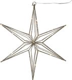 HIT trading Kerstverlichting LED ster 6 punten 30 lampjes zwart Ø 40cm, gouden gloed