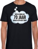 Bellatio Decorations BD Cadeau T-shirt - Ben ik eindelijk 70 jaar - Zwart - Heren - 70e Verjaardag Shirt - Outfit S