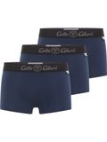 Carlo Colucci Boxershorts 'Ebensberger' bleu marine / gris / noir