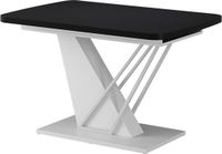 Vicco Eettafel Fenaro, Zwart/Wit, 120-160 x 80 cm