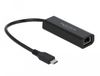 DeLOCK 66298 netwerkkaart Ethernet 5000 Mbit/s USB Type-C Zwart