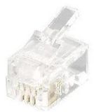 Equip 121111 kabel-connector RJ-11 (4P4C) Transparant